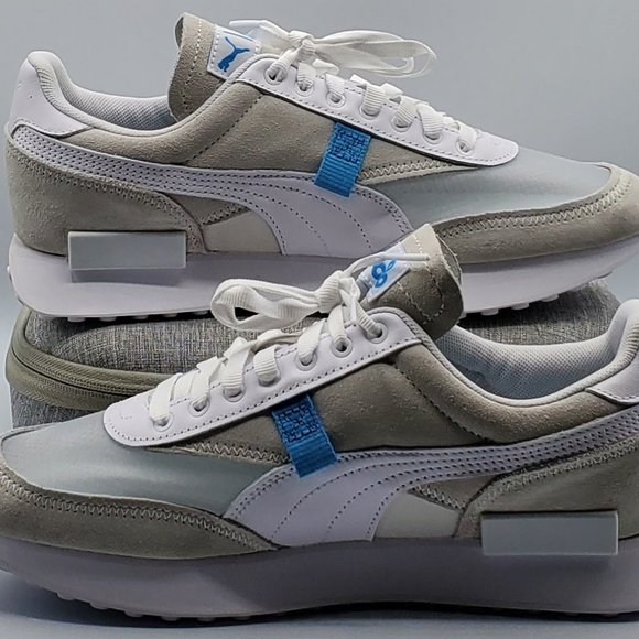 Puma Future Rider x Cloud9 Men's Size 8.5 White Cyan 380849-01 W/Laces New - Picture 2 of 10